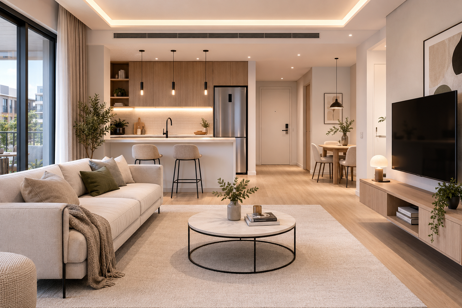 New development apartment interior designed by Ontzag Studios